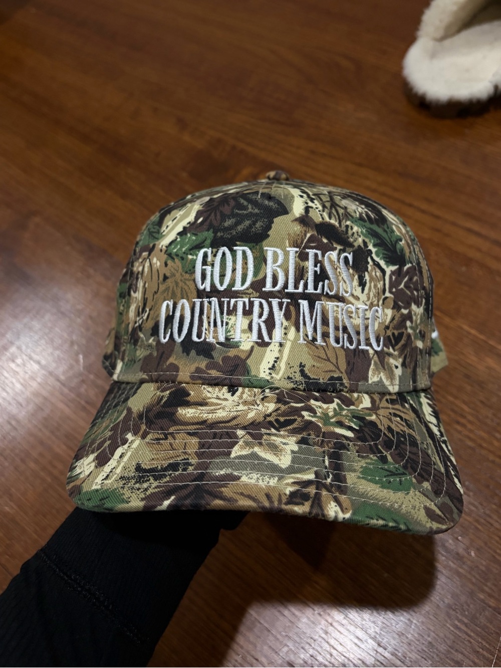 God Bless Country Music Camouflage Cap